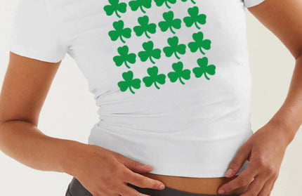 St. Patrick's Day Green Leaf Print T-Shirt