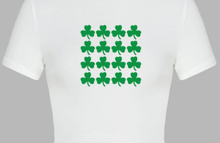 St. Patrick's Day Green Leaf Print T-Shirt