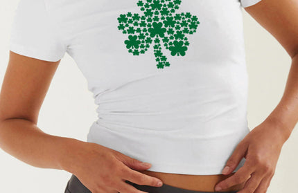 St. Patrick's Day Green Leaf Print T-Shirt