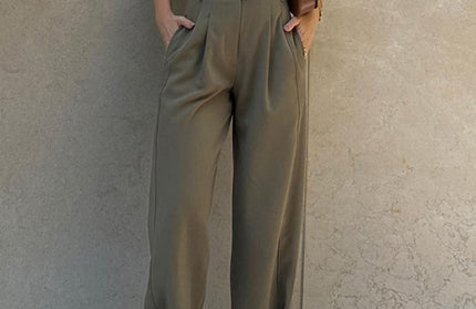 Loose High Waist Nine-Point Suit Pants