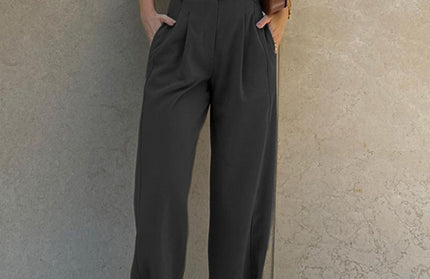 Loose High Waist Nine-Point Suit Pants