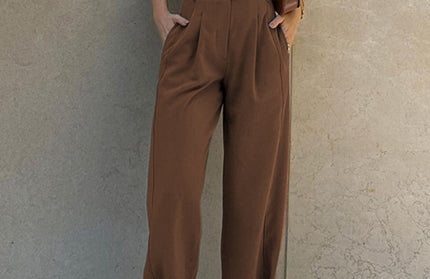 Loose High Waist Nine-Point Suit Pants