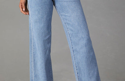 Loose Simple Tassel Straight Jeans