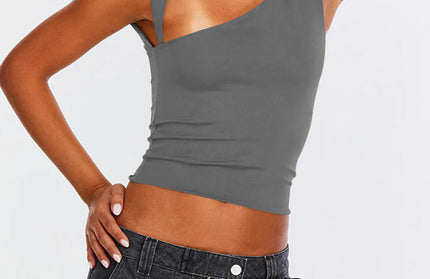 Half Backless Slim T Shirt