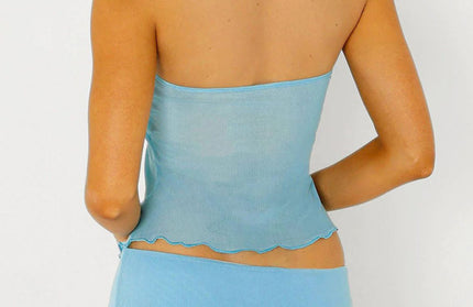 Slit Tube Top Long Skirt Set