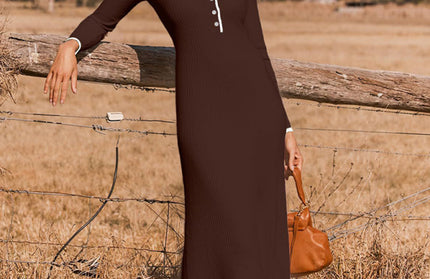 Knitted Slim Long-Sleeved Dress