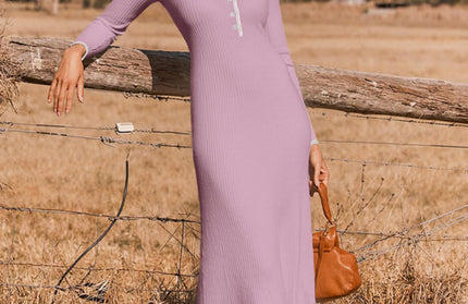Knitted Slim Long-Sleeved Dress