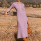 Knitted Slim Long-Sleeved Dress