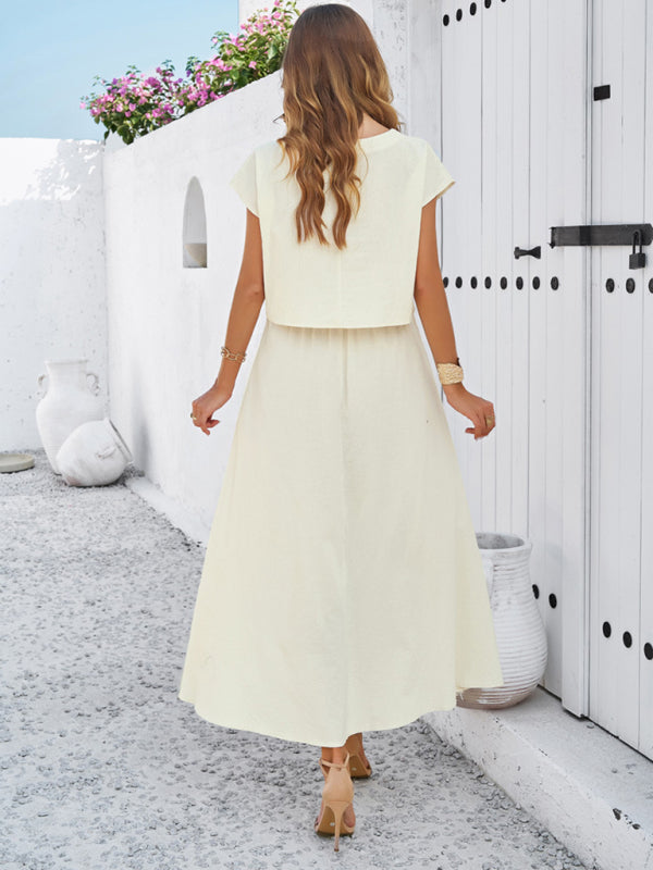 Sleeveless Top Long Skirt Set