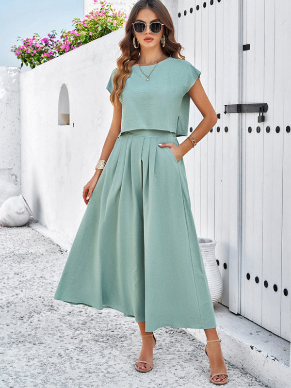 Sleeveless Top Long Skirt Set