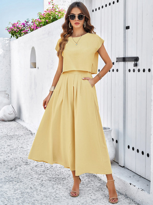 Sleeveless Top Long Skirt Set
