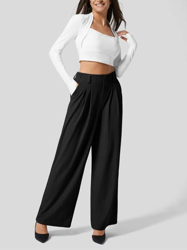 Casual Loose Wide Leg Pocket Pants