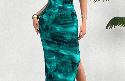 Slim Fit Sleeveless Mesh Dress