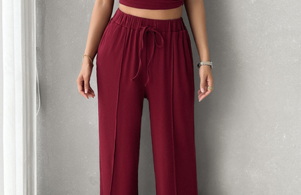 Casual Sleeveless Two Piece Set