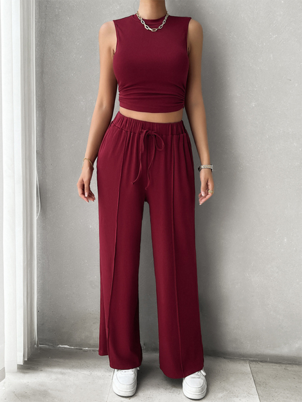 Casual Sleeveless Two Piece Set