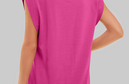 New round neck loose short sleeve T-shirt striped top