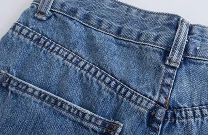 New high waist versatile ripped blue wide leg jeans - Hey Love Boutique
