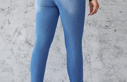 Ripped Hip Lift Skinny Jeans