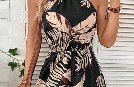 Backless Floral Jumpsuit