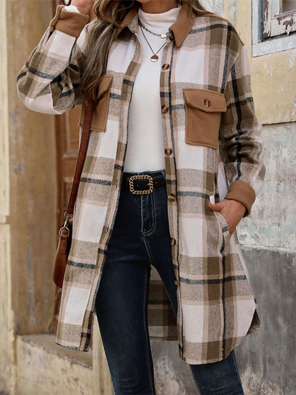 Retro Brushed Plaid Jacket