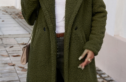 Casual Loose Hooded Plush Coat
