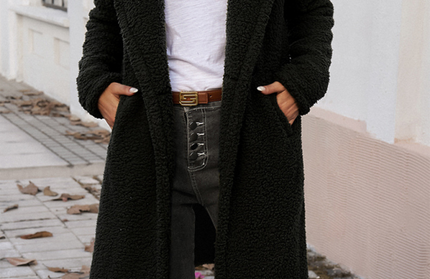 Casual Loose Hooded Plush Coat