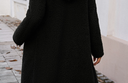Casual Loose Hooded Plush Coat