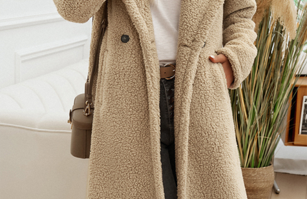 Casual Loose Hooded Plush Coat