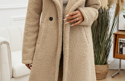 Casual Loose Hooded Plush Coat