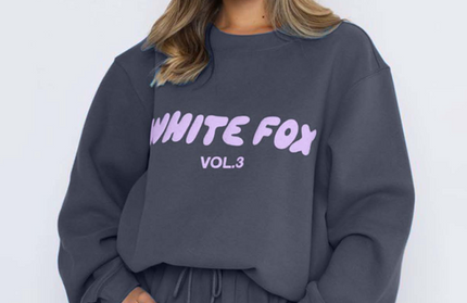 Street Style English Letter Print Sweater Set
