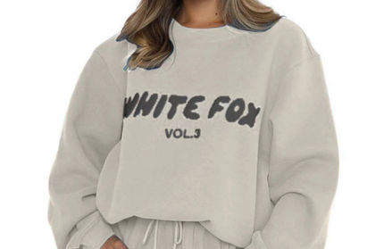 Street Style English Letter Print Sweater Set