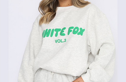 Street Style English Letter Print Sweat Suit