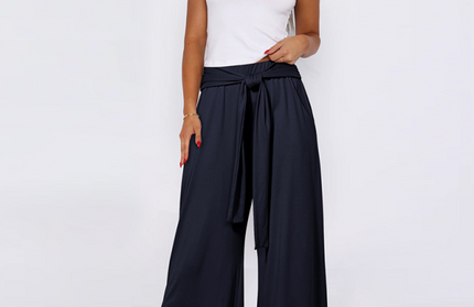 Solid color drapey wide-leg pants, casual and versatile, soft and comfortable yoga pants