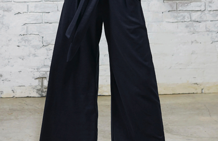 Solid color drapey wide-leg pants, casual and versatile, soft and comfortable yoga pants