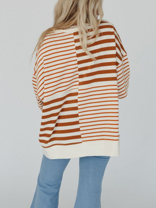 Striped Patchwork Sweater