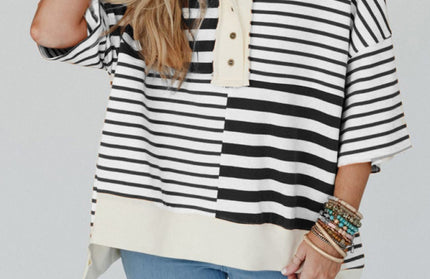 Striped Patchwork Sweater