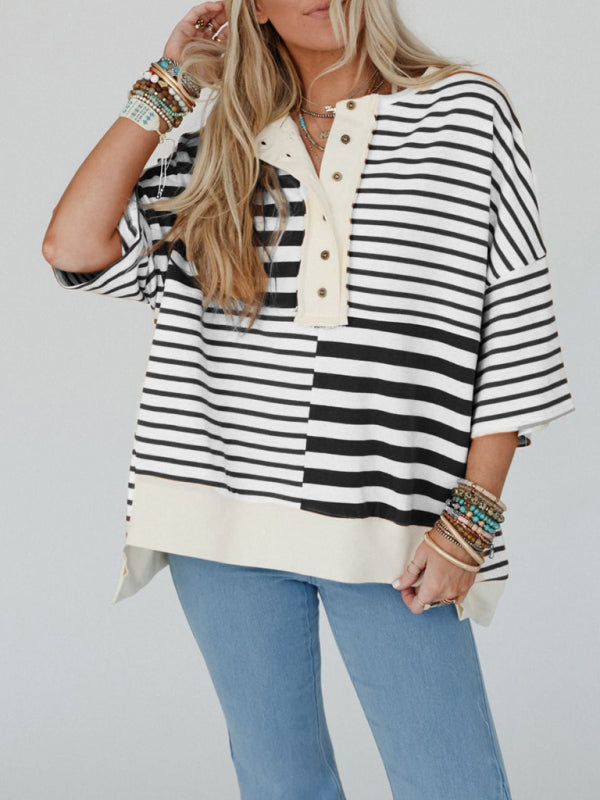 Striped Patchwork Sweater