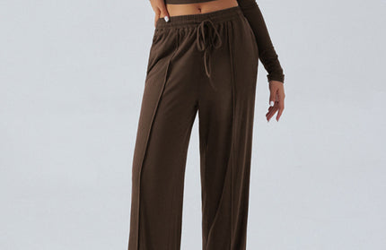 Crew Neck Wide Leg Pants Set