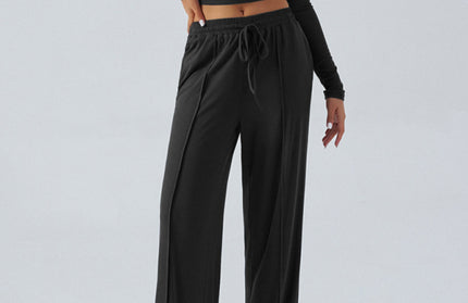 Crew Neck Wide Leg Pants Set