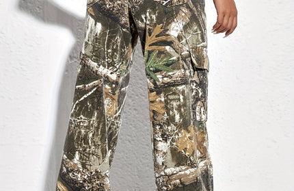 Printed Fashion Workwear Casual Loose Straight High-waisted Denim Pants - Hey Love Boutique