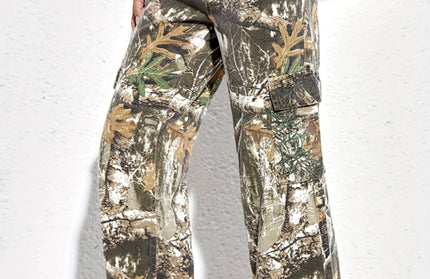 Printed Fashion Workwear Casual Loose Straight High-waisted Denim Pants - Hey Love Boutique