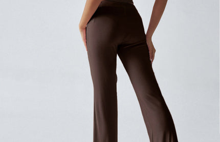 Casual Knitted T-shirt Trousers Two-Piece Suit