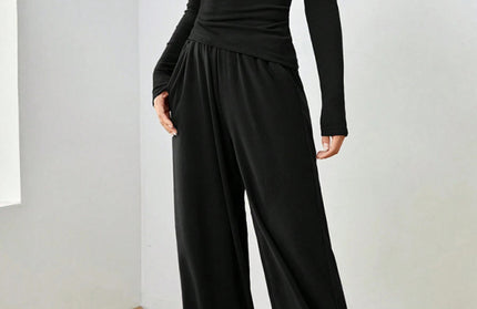 Casual Wide Leg Pants Set