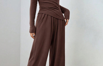 Casual Wide Leg Pants Set