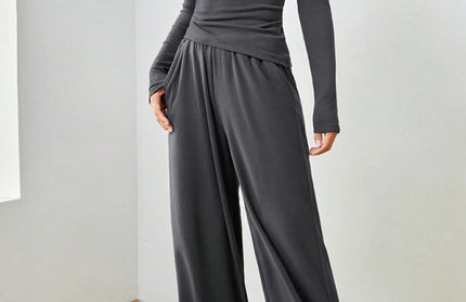 Casual Wide Leg Pants Set