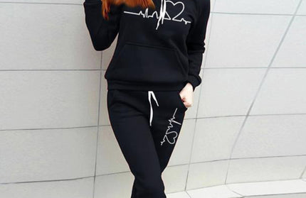 Casual Hooded Fleece Sweater Suit