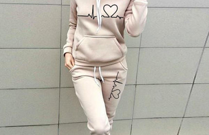 Casual Hooded Fleece Sweater Suit