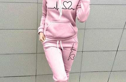 Casual Hooded Fleece Sweater Suit