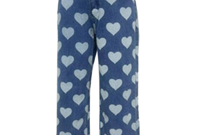 Retro Love Loose Fashion Straight Jeans - Hey Love Boutique