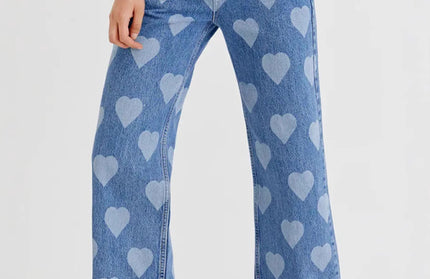 Retro Love Loose Fashion Straight Jeans - Hey Love Boutique